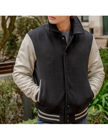 Blouson teddy bi-matière noir À commander