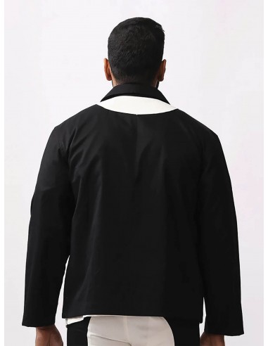 Black Panelled Overshirt online