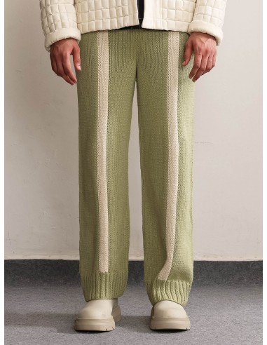 Fibula Striped Hand-knitted Pants - Pista Green des créatures d'habitude