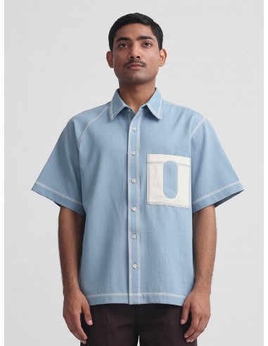 Canopy Denim Shirt - Sky Blue soldes