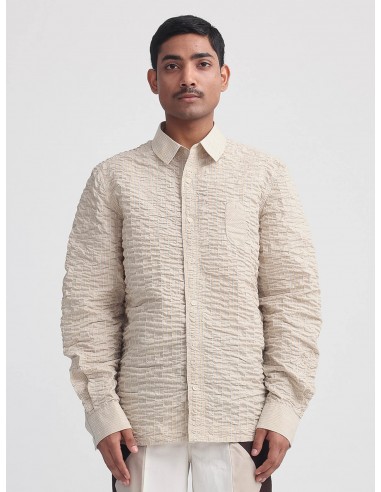 Actin Wrinkled Stripe Shirt- BE Jusqu'à 80% De Réduction