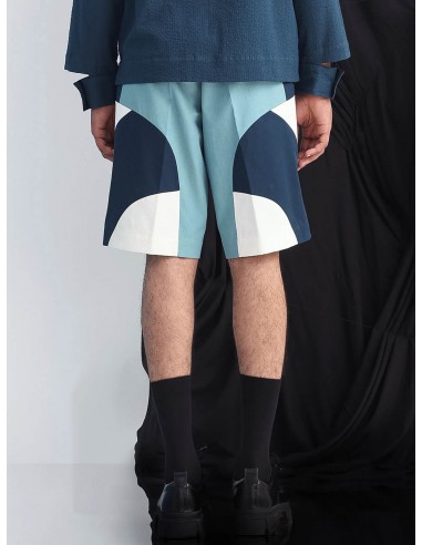 Border Panelled Shorts-Teal 2 - 3 jours ouvrés.