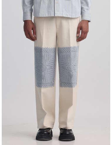 Epidermis Crochet Applique Trousers - OW Vous souhaitez 