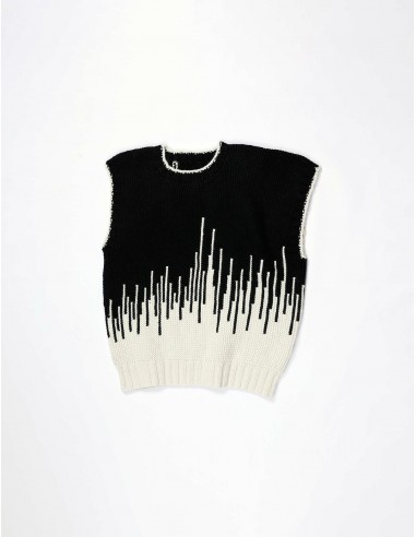 ECG Ikat Wool Vest - Black Voir les baskets