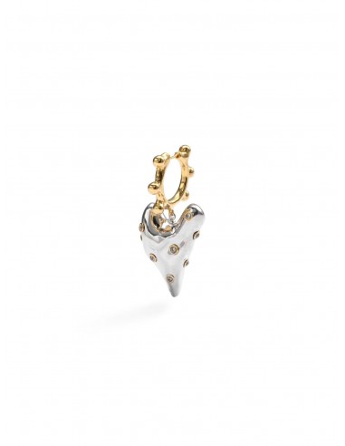 Pierced Heart Single Earring With Crystals des créatures d'habitude