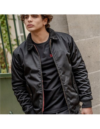 Blouson fourré noir commande en ligne