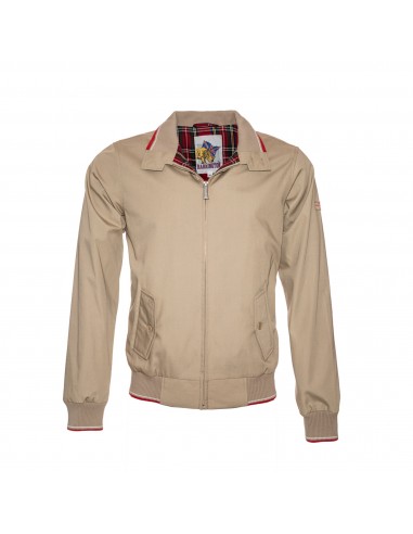 Blouson Harrington léger beige brillant des détails fins